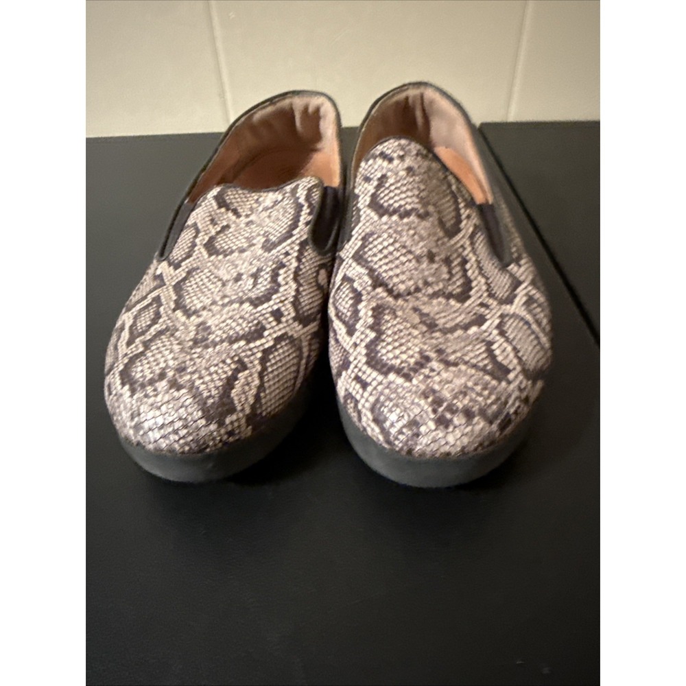 Fitflop Women's Supercomff comfort Snakeskin Loafer Shoes US Size 9